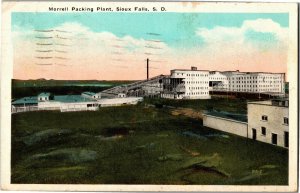 John Morrell Packing Plant Sioux Falls SD c1928 Vintage Postcard C08