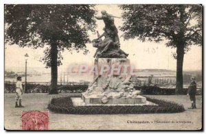Old Postcard Chateaudun Monument of Defense