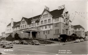 RPPC - Eureka, California - The Eureka Inn - in the 1940-50s - Posted 1951