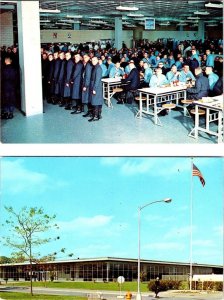 2~Postcards Great Lakes, IL Illinois GALLEY~MESS HALL VIEW Naval Training Center