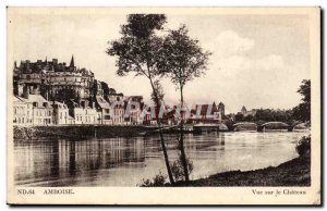 Old Postcard View On The Chateau Amboise