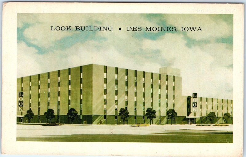 c1960s Des Moines, IA Look Magazine Building Subscription Mid Modern Art A306