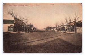 State Street Looking West Atwood Kans. Kansas Postcard