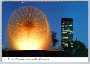 Berger Fountain, IDS Building, Minneapolis, Minnesota, 1981 Chrome Postcard