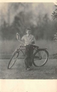 RPPC BOY & HIS BIKE CONTEST BILLY CLOSE DECATUR GEORGIA REAL PHOTO POSTCARD 1949