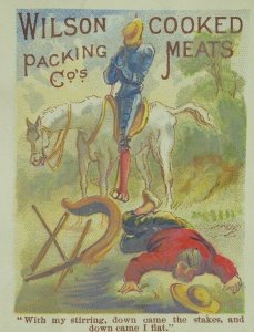 1880's Wilson Packing Co's Cooked Meats Trade Card 3 P112 