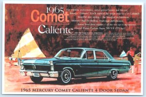Advertising 1965 MERCURY COMET CALIENTE 4 Door Sedan  4x6 Repro Postcard