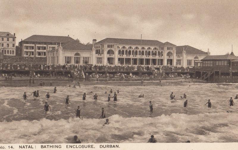 Natal Bathing Enclosure South Africa Vintage Postcard