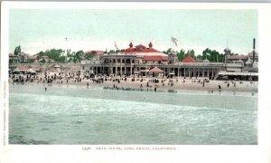 1900s Bath House Long Beach CA Detroit Publishing Postcard