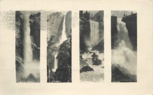 Postcard RPPC 1918 California Yosemite Multi View Falls 23-11734