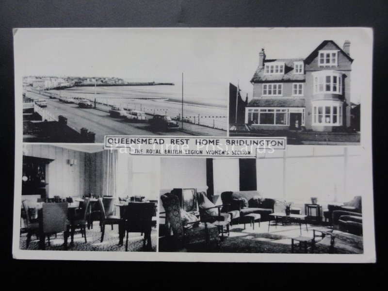 Yorkshire BRIDLINGTON Queenmead Rest Home RBL Womens Section Old RP Postcard