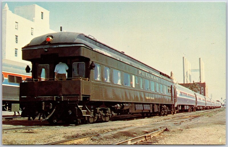 Train Pullman Robert Peary Pacific Southwest Railway Museum Postcard