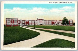 Parkersburg West Virginia 1930s Postcard High School