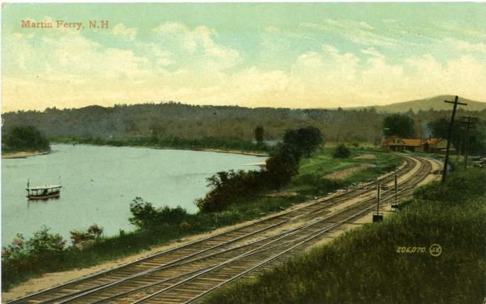 Railroad Depot and Siding at Martin Ferry NH, New Hampshire - DB