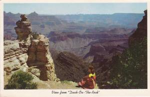 Vew from Duck on the Rock - Grand Canyon AZ, Arizona - pm 1961 - Fred Harvey