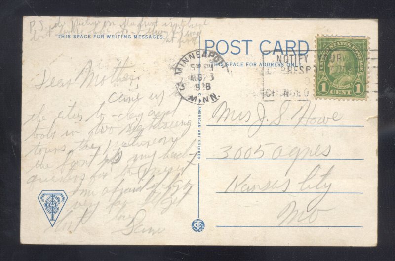 BUTTE MONTANA PASSENGER RAILROAD DEPOT TRAIN STATION VINTAGE POSTCARD