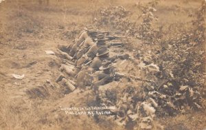 Pine Camp New York Infantry in the Trenches Real Photo Vintage Postcard AA108437