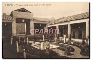 Old Postcard Pompei Viridario Della Casa Degli Amorini Dorati