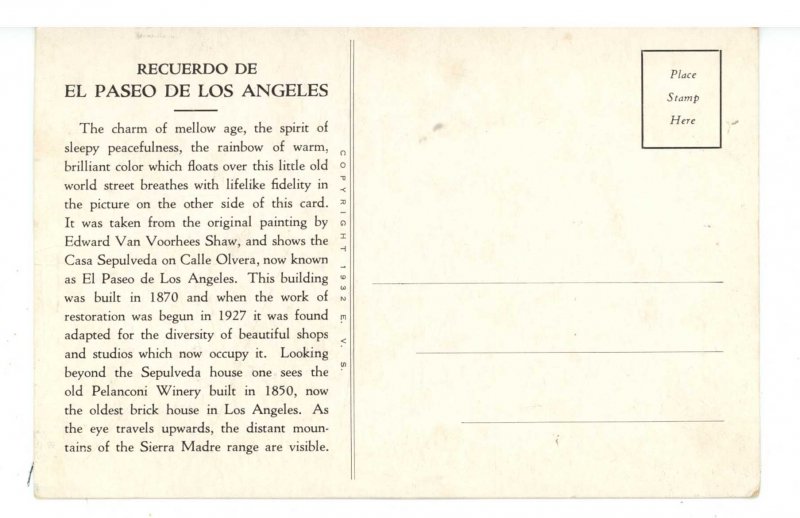 CA - Los Angeles. Olvera Street Scene  © 1932