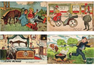 ARTIST SIGNED FRENCH FOLKLORE TYPES 400 Vintage Postcards (L2935)