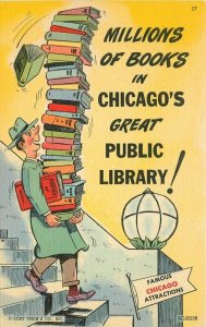 Chicago Illinois Civic Booster Comic Humor 1940s Postcard Teich 21-14185