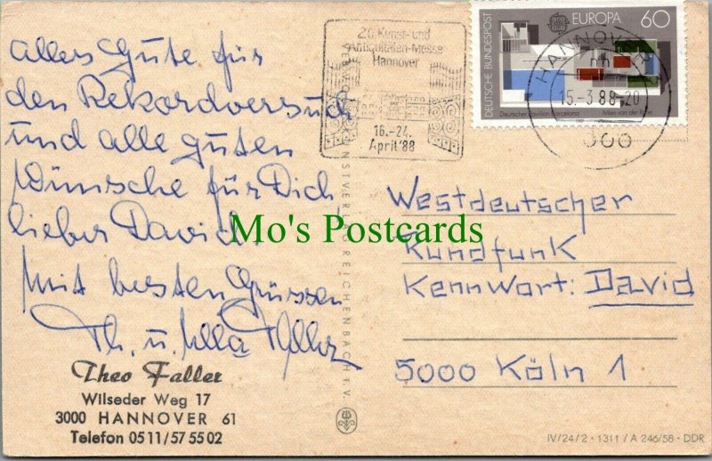 Germany Postcard - Viel Gluck, Theo Faller, Wilseder Weg 17, Hannover RS22808