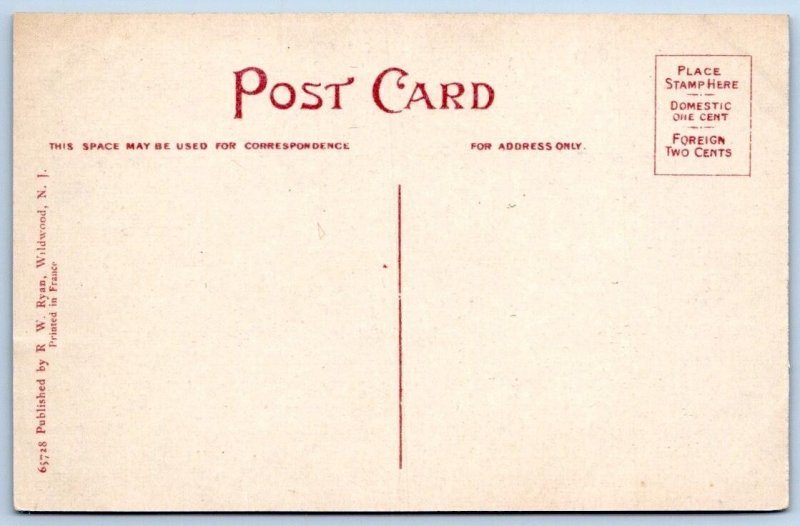 1908-10's THE ARCADIA HOTEL WILDWOOD NJ R.W. RYAN ANTIQUE POSTCARD