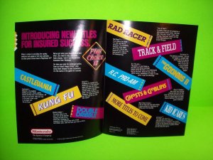 Play Choice 10 Arcade FLYER Nintendo Fresh Choices 1988 Video Game Art Sheet  
