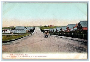 c1910 Oak Avenue Looking East Johannesburg South Africa Antique Postcard