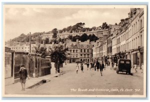 c1930's The Beach and Crescent Cobh Co. Cork Ireland Vintage Postcard