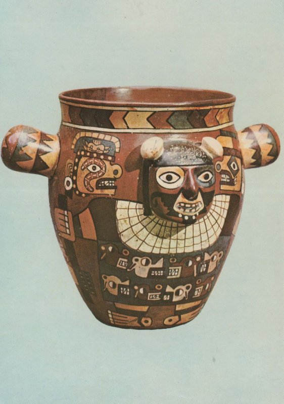 Peru Nazca Culture Primitive Art Jug Bowl Postcard