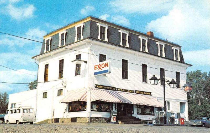 Abbot Village Maine Titcombs General Store Exxon Sign Vintage Postcard K95881