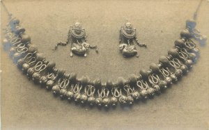 RPPC Postcard Etruscan Neckalce and Earings 4th Century BC Art Institute Chicago
