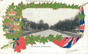 Canada Victoria Avenue Windsor Ontario Vintage Postcard 03.58