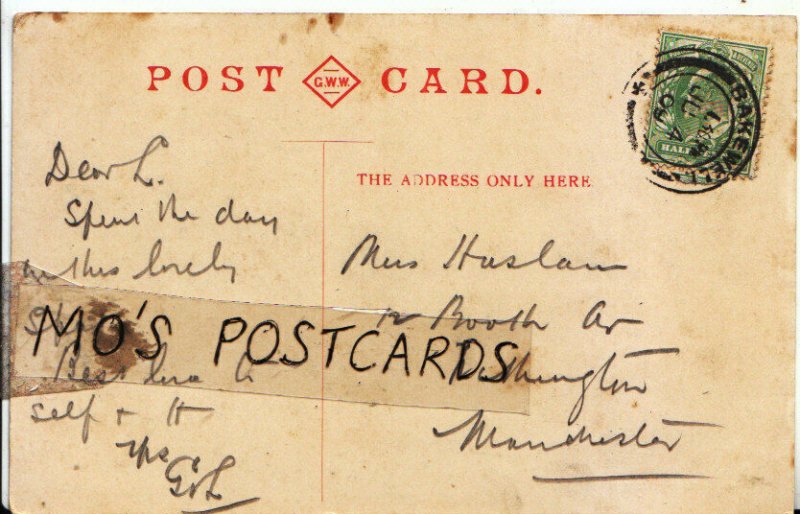 Genealogy Postcard - Haslam - Booth Avenue - Withington - Manchester - Ref 8540A