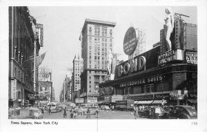 New York City Times Square Bus autos #116 1940s RPPC Photo Postcard  21-9129