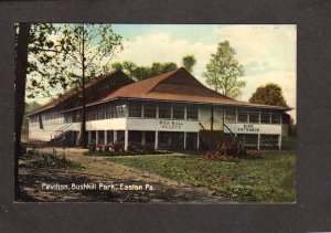 PA Pavilion Bushkill Park Easton Penn Pennsylvania Box Ball Alleys Rink Postcard