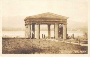 RPPC LUMBERMAN'S ARCH Stanley Park, Vancouver, BC c1920s Vintage Photo Postcard