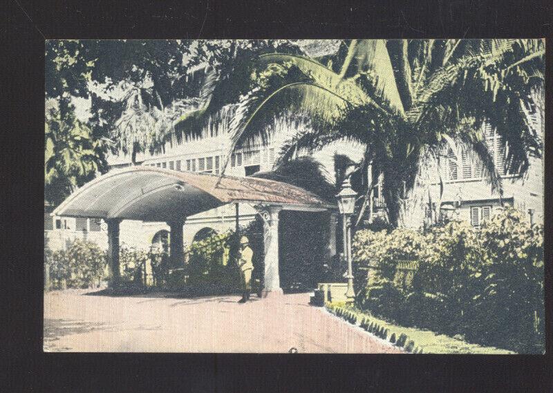 KING'S HOUSE HOME OF GOVERNOR KINGSTON JAMAICA VINTAGE POSTCARD