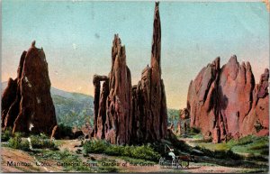 Vtg 1910s Cathedral Spires Garden Of The Gods Manitou Colorado CO Postcard