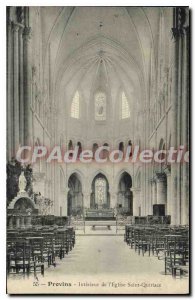 Postcard From Old Provins Interior I'Eglise Saint Quiriace