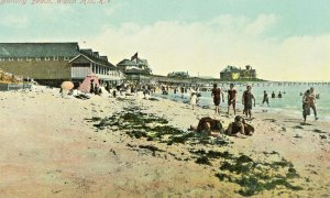 Postcard Early View of Bathing Beach in Watch Hill, RI.   L4