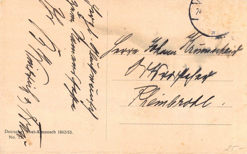 Germany Post Officials Uniforms Royal Bavarian Postmen Letters postcard