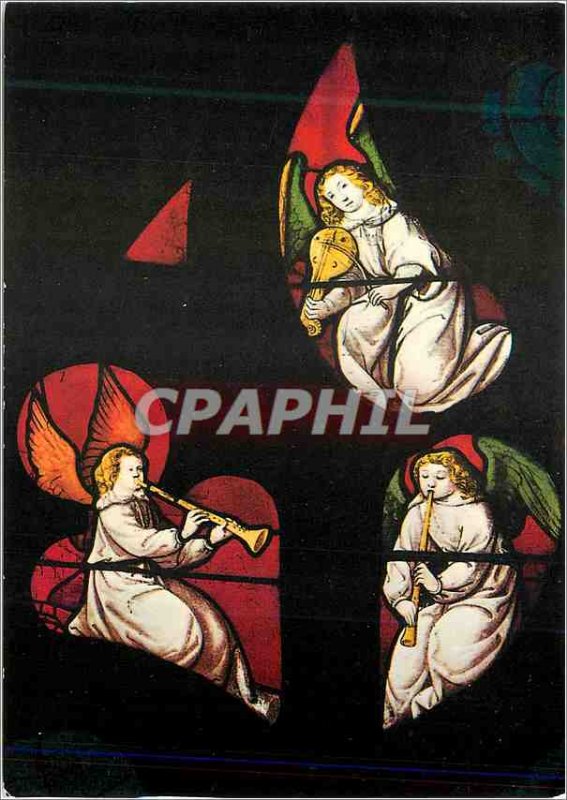 'Modern Postcard Autun Cathedral Saint Lazare Stained del ''Jesse Tree Angels...