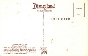 CA, California  DISNEYLAND AMUSEMENT PARK  Band Concert In Town Square  Postcard 