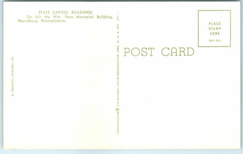 Postcard - State Capitol Buildings, Harrisburg, Pennsylvania 