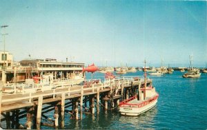 California Monterey Wharf 1950s Seafood Restaurants Postcard 21-14003