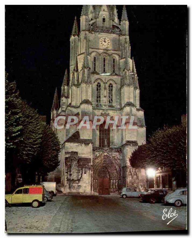 Modern Postcard Saintes night La Cathedrale Saint Pierre