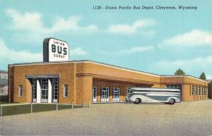 Cheyenne Wyoming Union Pacific Bus Depot Antique Postcard K104250