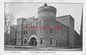 MI, Monroe, Michigan, The Armory, Exterior View, FLA Mitchell Pub